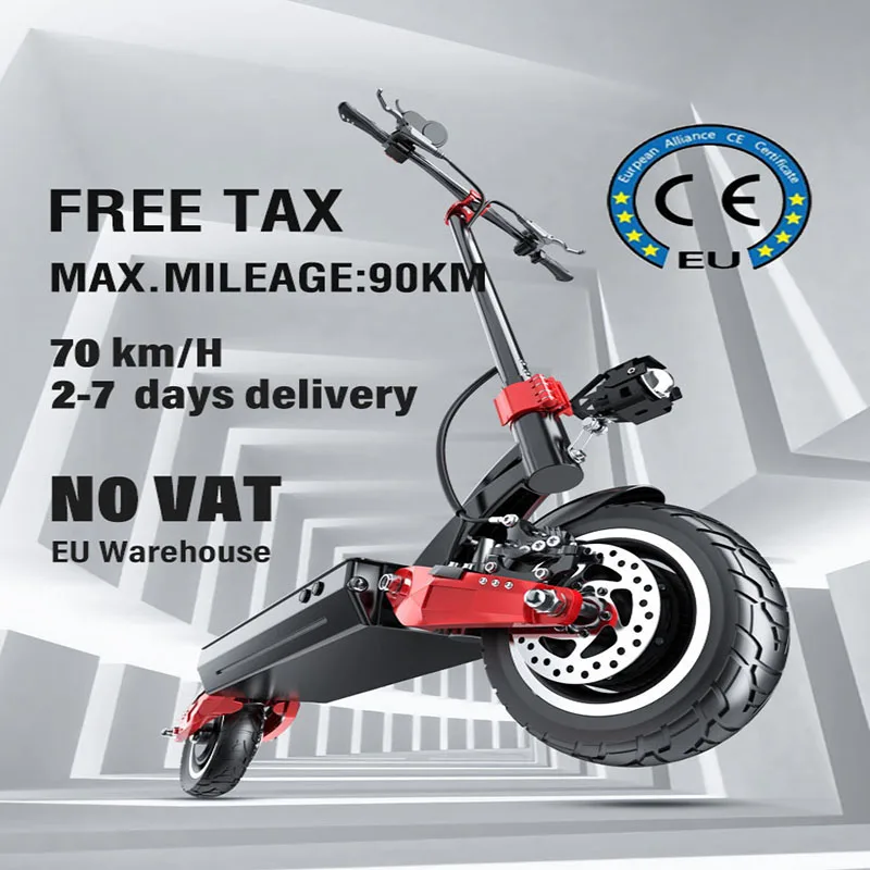 Janobike электрический скутер 75 км/ч двухмоторный E Scooter двойной гидравлический