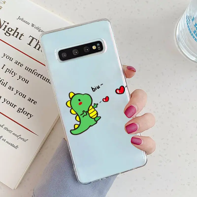 

Animal Cute Dinosaur Phone Case Transparent for Samsung A71 S9 10 20 HUAWEI p30 40 honor 10i 8x xiaomi note 8 Pro 10t 11