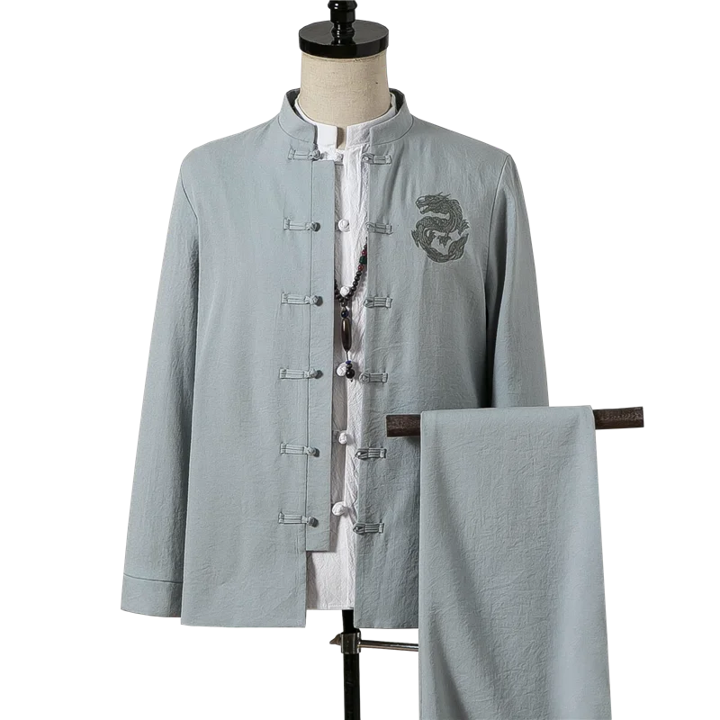 

Spring Mao suit suit men's suit two piece embroidered chinese-style jacket/ men suit set /M-5XL