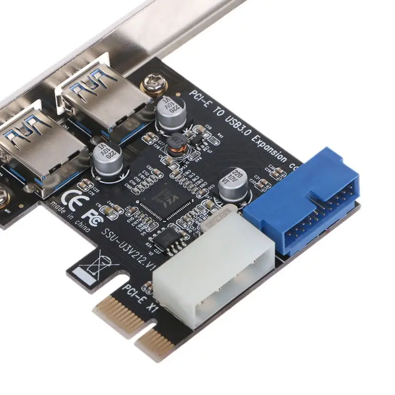 2 портами плата PCI Express USB 3 0 передняя панель с адаптером карты управления 4Pin 20 Pin |