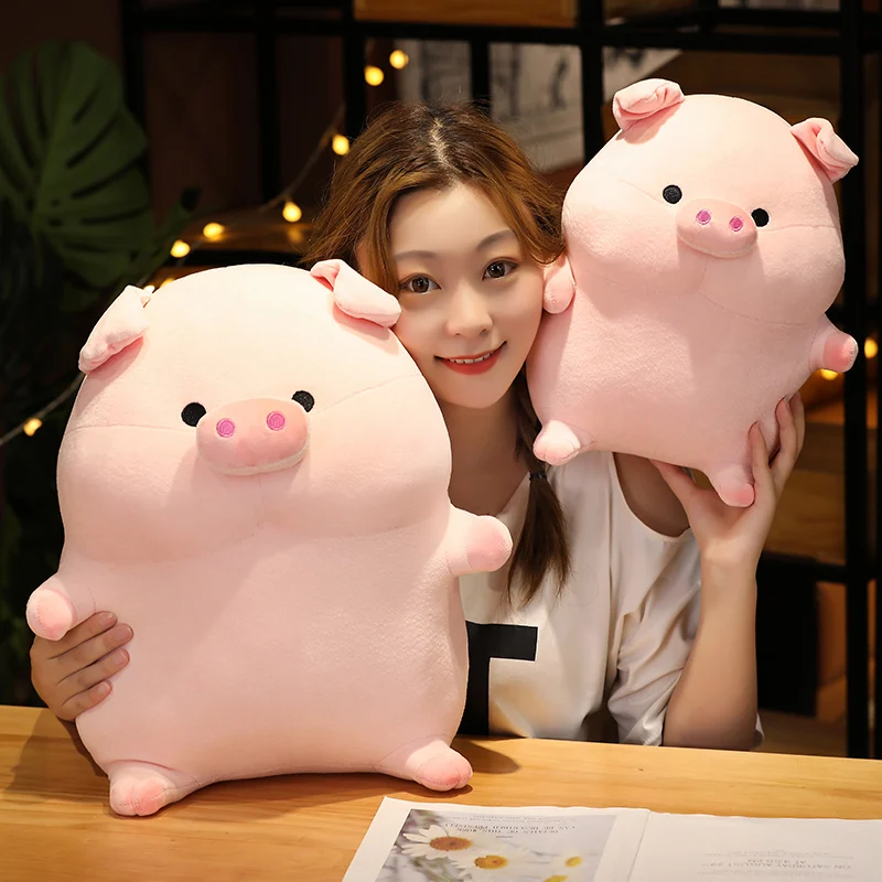 

25/35cm Drop shipping Kawaii Net Red Fat Pig Plush Toys Soft Stuffed Animal Pillow Soft Girl Birthday Gifts Juguetes Para Niño