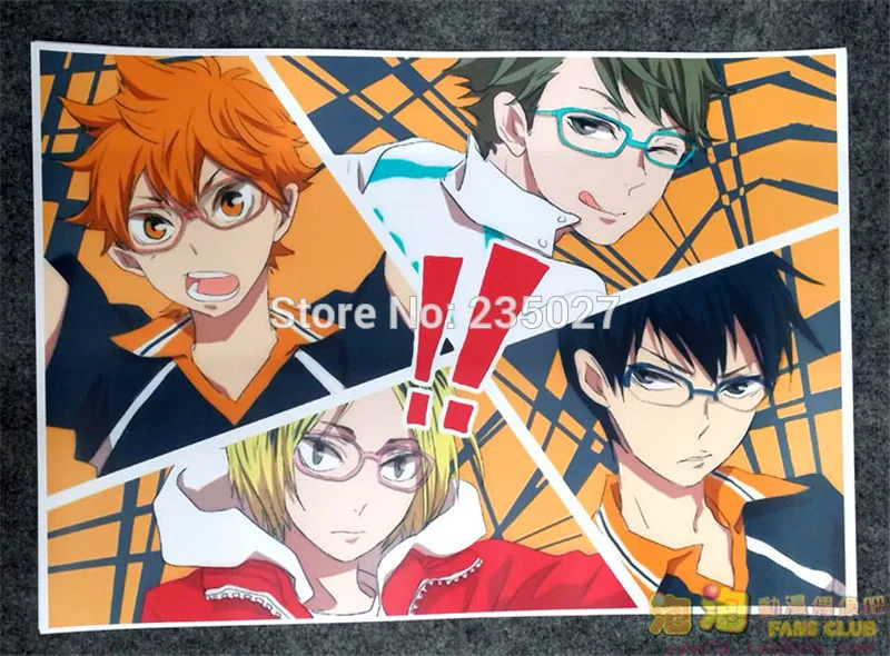 P&oacute;ster de Haikyuu de Anime, conjunto de 8 unids/set, Haikyuu Hinata Shoyo kageyama tobio-Cuadros de pared para sala de estar, carteles de pel&iacute;cula A3, regalo-2