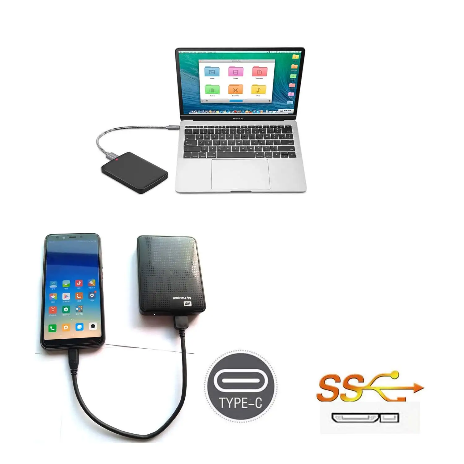 Кабель-коннектор Micro B USB 3 1 Type-C к 0 для жесткого диска смартфона сотового телефона