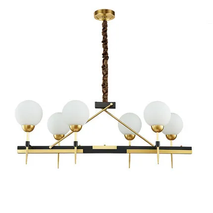 

Postmodern LED luxury copper chandelier lighting living room hanging lights dining room pendant lamps bedroom fixtures