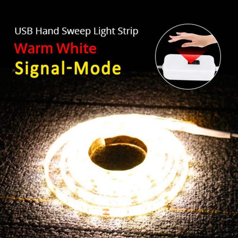 Signal-mode warm Ручной датчик развертки 5 В USB Светодиодная лента светильник RGB Диодная лента умный переключатель Светодиодная лента для шкафа ТВ ПОДСВЕТКА кухня украшение дома - Испускаемый цвет: Signal-mode warm