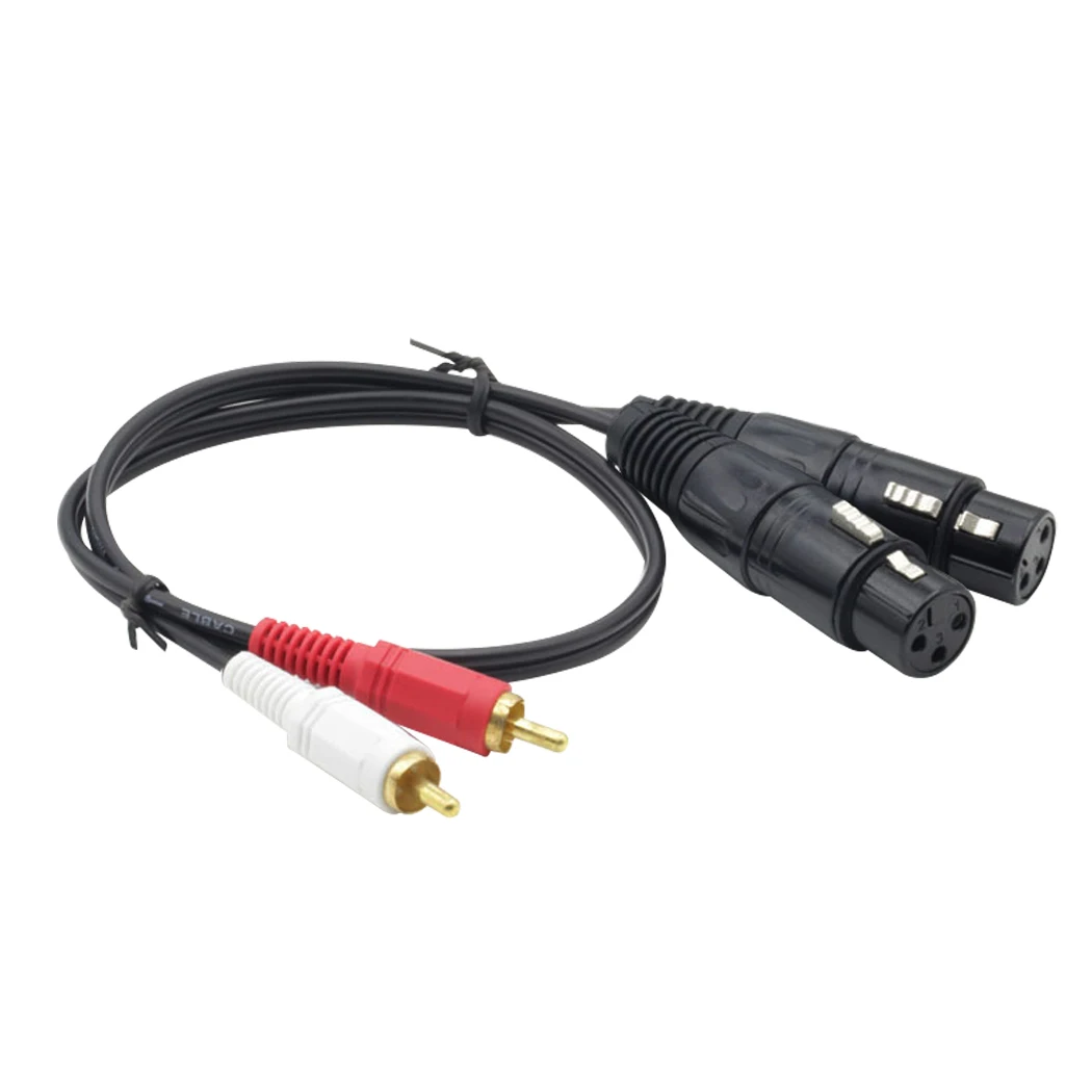 Аудиокабель JORINDO 1 5 м/фута 2 XLR на RCA разъема 3-жильный два для микрофона усилителя