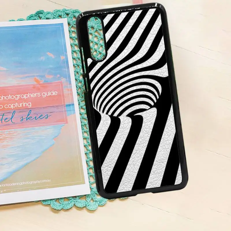 

black and white Psychedelic trippy art pattern Phone Case PC for iPhone 11 12 pro XS MAX 8 7 6 6S Plus X 5S SE 2020 XR