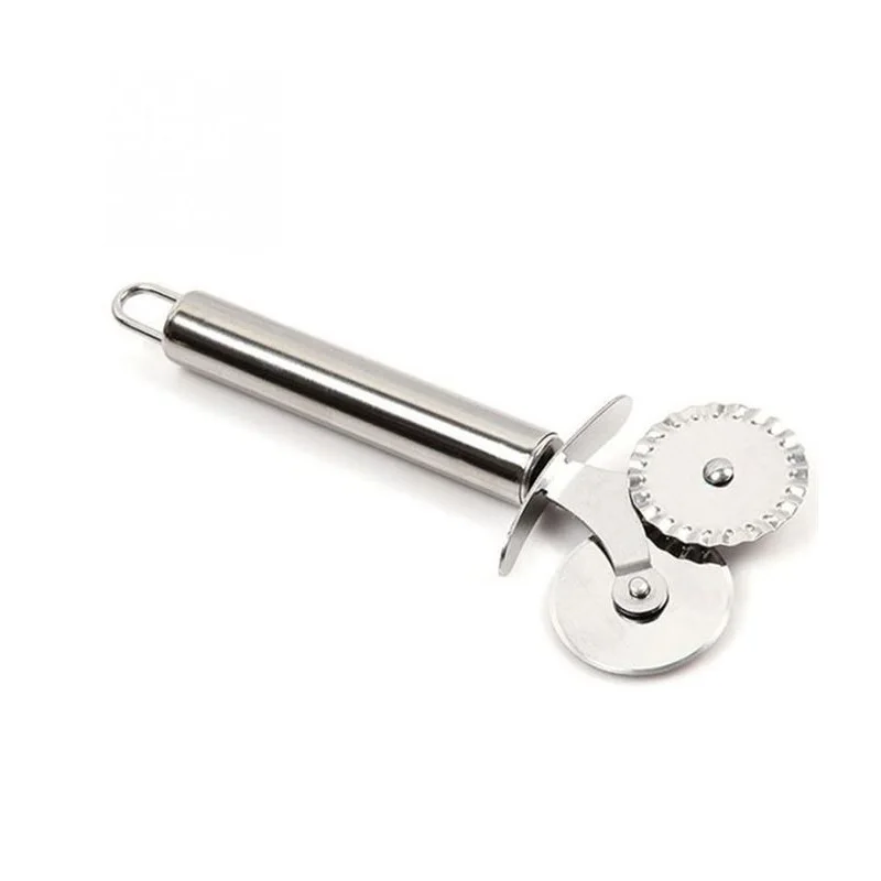 Резак для пиццы новый двойной ролик из нержавеющей стали резак нож выпечки