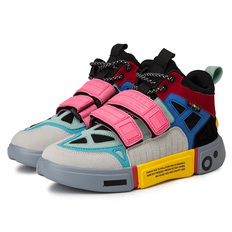 

Ins Men Fashion Designer Shoes Thick Bottom Increased Sneakers Casual Shoes Patchwork Mesh Chunky Sneakers Sapato Masculino