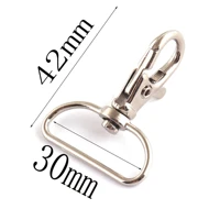 silver swivel clasps snap hook lobster clasp key chain base parrot claw strap webbing clip 12 pcs 30 mm
