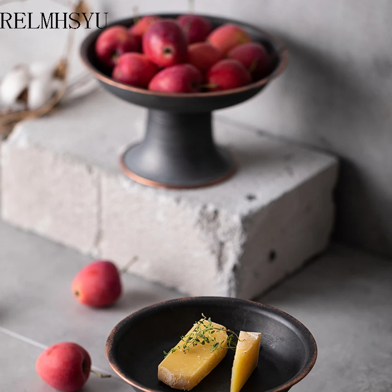 

1PC Europen Style Wrought Iron Fruit Dessert Food Plate Dried Fruit Refreshment Dish Household Tableware