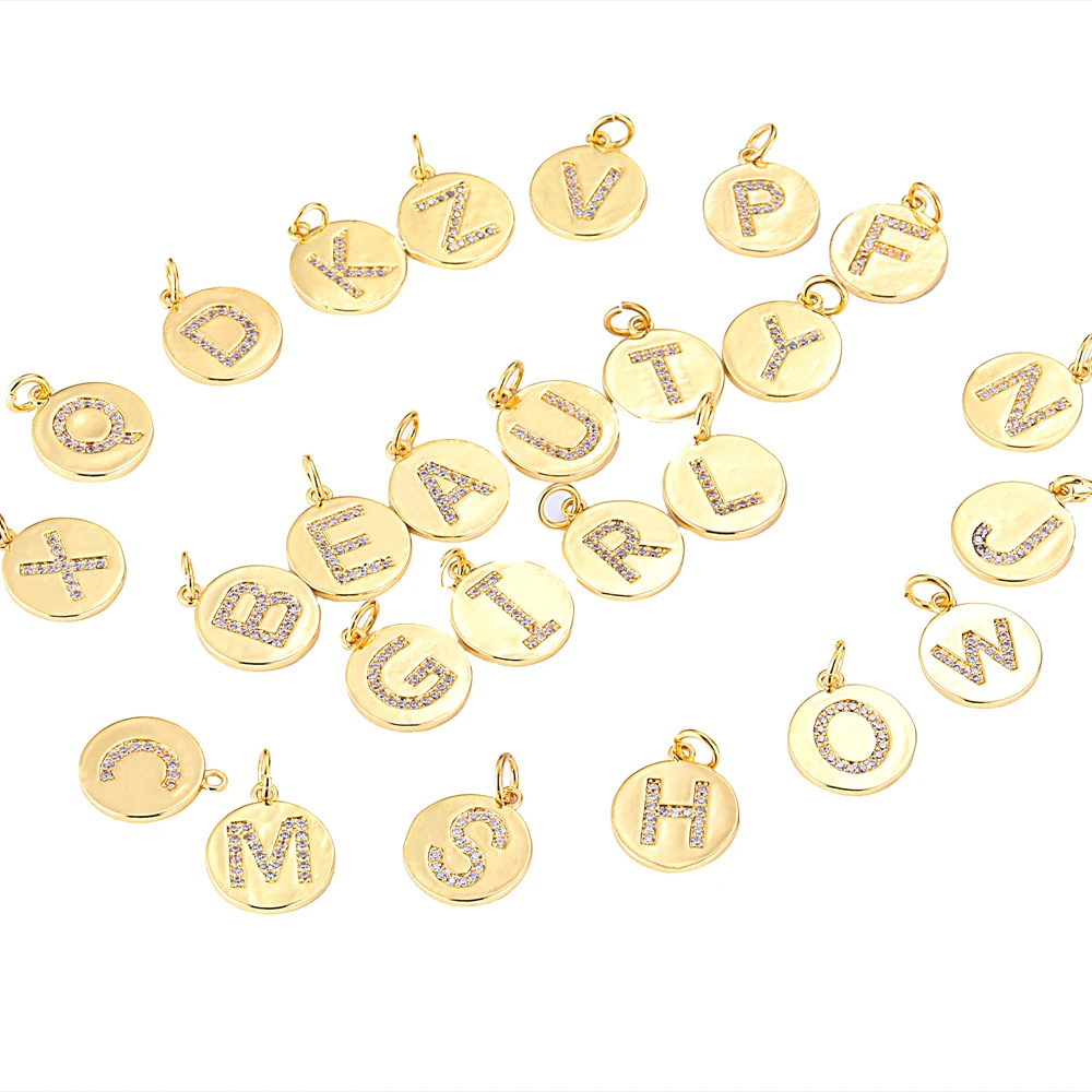 Высокое качество женское ожерелье для девочек с надписью золото 26 букв подвеской