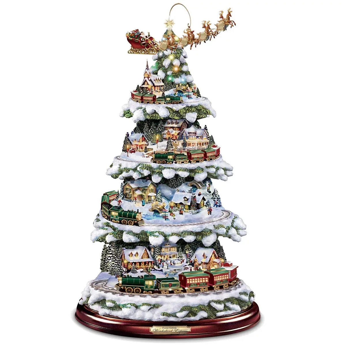 20x30cm Christmas Crystal Tree Santa Claus Snowman Rotating Sculpture Window Paste Sticker Winter New Year Party Home Decoration | Дом и сад