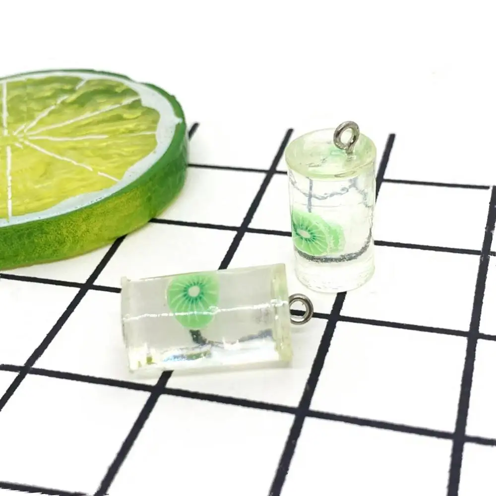 10 шт. 20*12 мм Подвески для фруктовых бутылок креативные DIY кулоны киви полимерная
