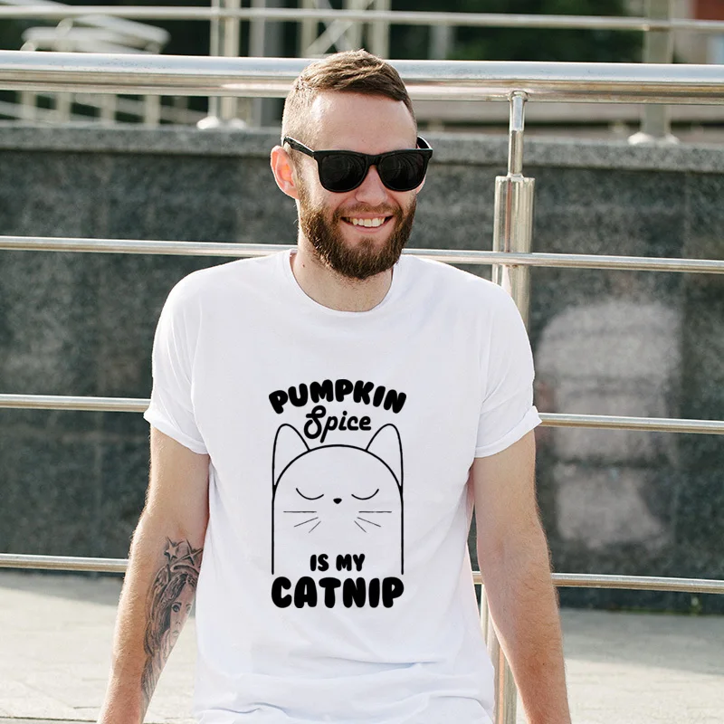 

New Coming Pumpkin Spice Is My Catnap Summer Loose Cotton Tee Shirts 100% Cotton Personalized T-Shirts Oversized Customized