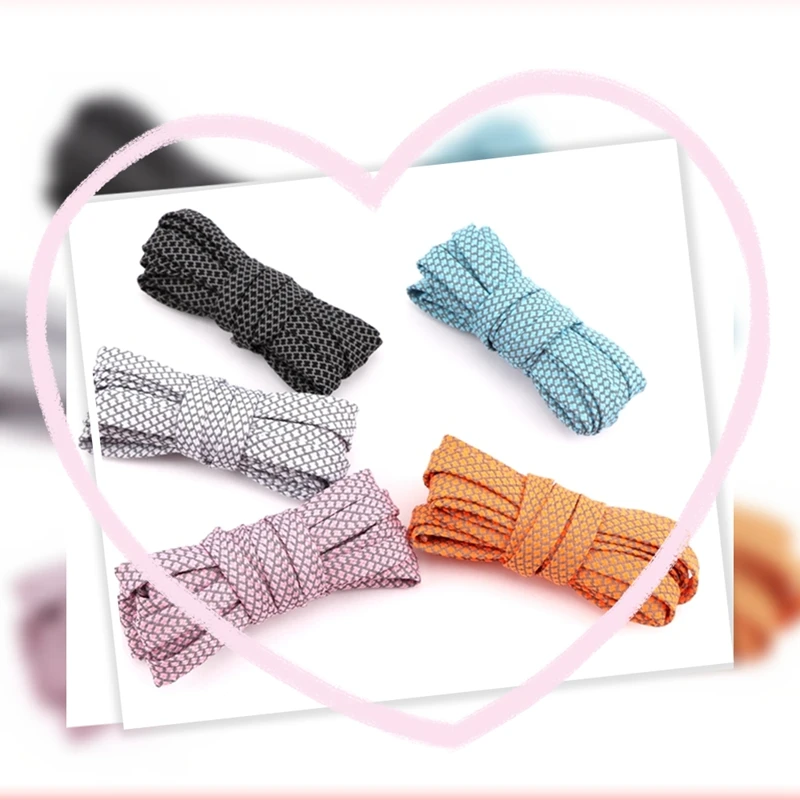 

1Pair Reflective Flat Shoelaces Fluorescent Sneaker Shoestrings Sports Shoelace Running Shoes lace Adult children Shoelaces