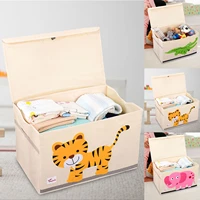 cube folding storage box cute cartoon animal storage basket felt cloth fabric foldable storage bins for nursery toys organizers
