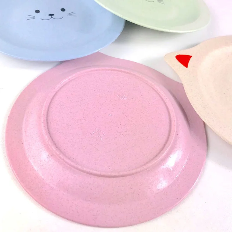 Тарелки для кормления новорожденных милые тарелки из пшеничной соломы с