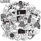 50 шт. VSCO аниме наклейки черно-белые милые эстетичные наклейки для ноутбука телефона чемодана велосипеда мотоцикла автомобильные наклейки детский подарок