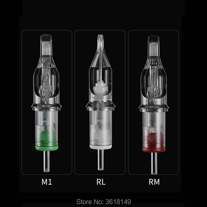 

20pcs Disposable Sterilized Round Liner Tattoo Cartridge Needles RL RS M1 RM For Permanent Makeup Lip Eyebrow Tattoo Rotary Pen