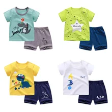 New Arrival Toddler Boy girl Clothes cotton Short Sleeve T-shirt + Shorts Sets Clothes set Outfits Bebes Suits for 6M to 7 Years