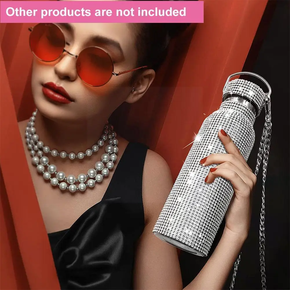 

Diamond Bottle Water Bottle Steel Display Vacuum Women Gift Mug Temperature For Men Flask F6n9