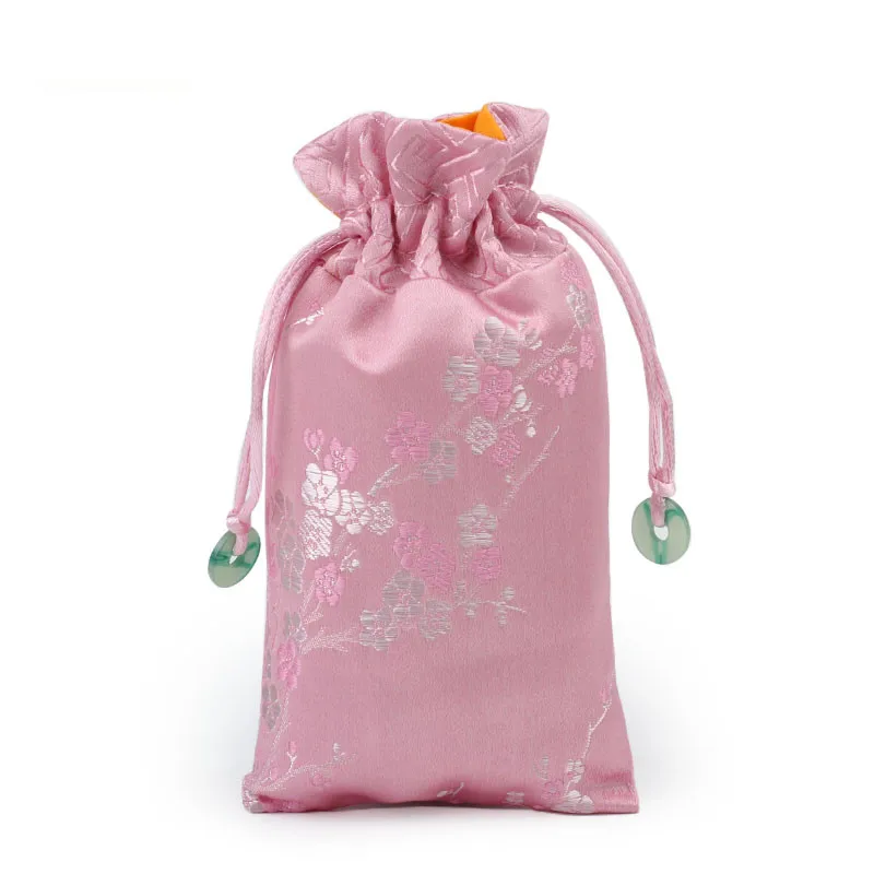 3 шт. Подарочная сумка в стиле пэчворк из нефрита с цветком вишни на шнурке для