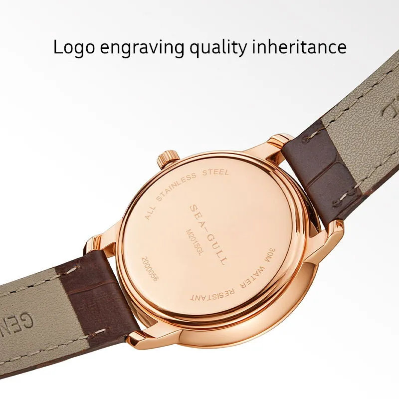 2021 New Seagull Watch Ladies Simple Business Belt Waterproof Women's Watch Automatic Mechanical Watch M201SGL enlarge
