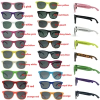 one color 48 pairslot wholesale unisex 80s retro style trendy sunglasses for wedding party gifts favors for guest beach party