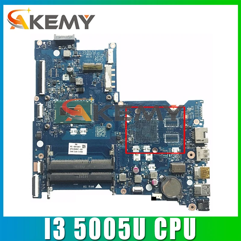 

Материнская плата Akemy BDL50 LA-D703P для ноутбука HP 15-AY 15-AC I3 5005U 854941-601 тест ОК Быстрая доставка
