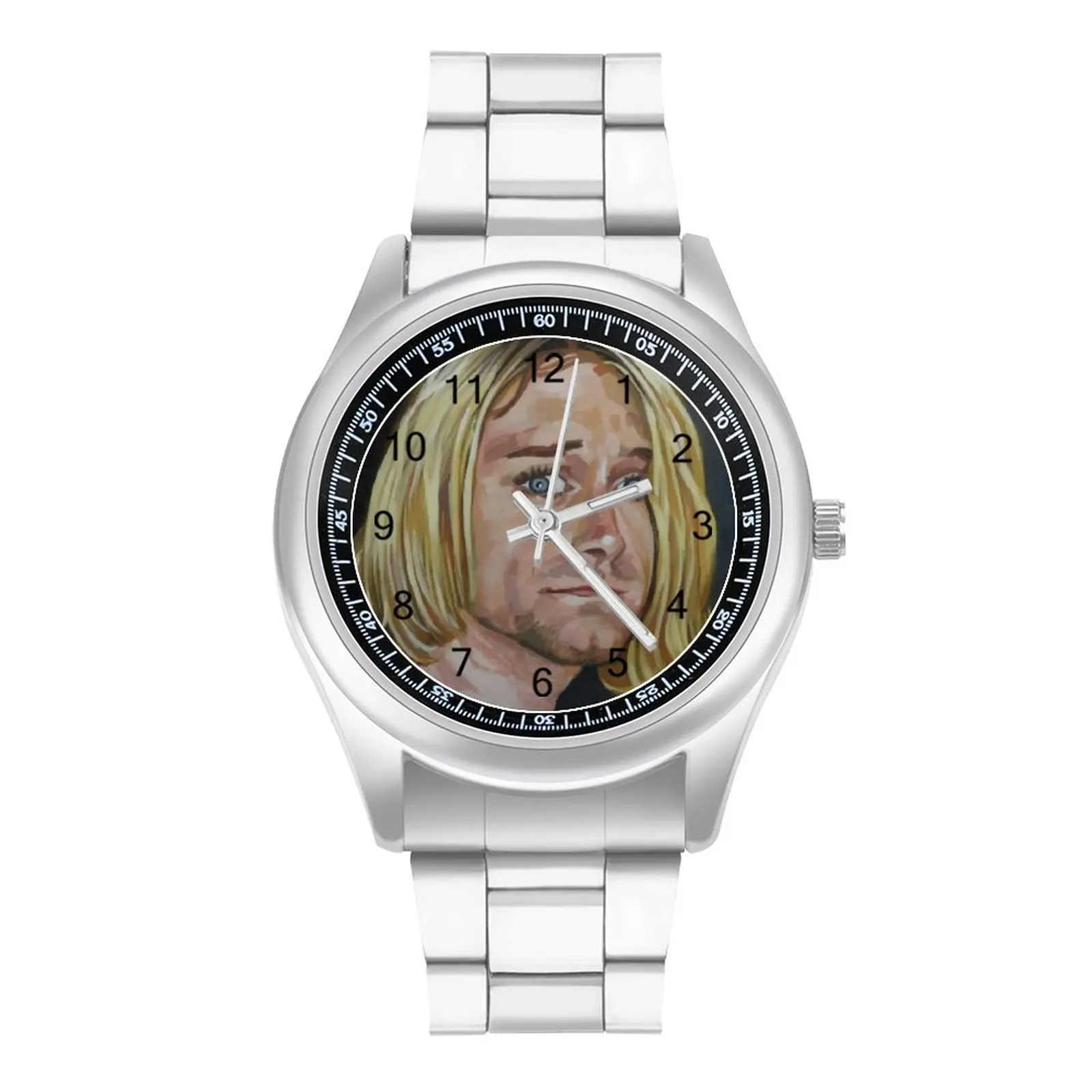 

Kurt Cobain Quartz Watch Stainless Photo Wrist Watch Man Sports Elastic Hit Sales Wristwatch