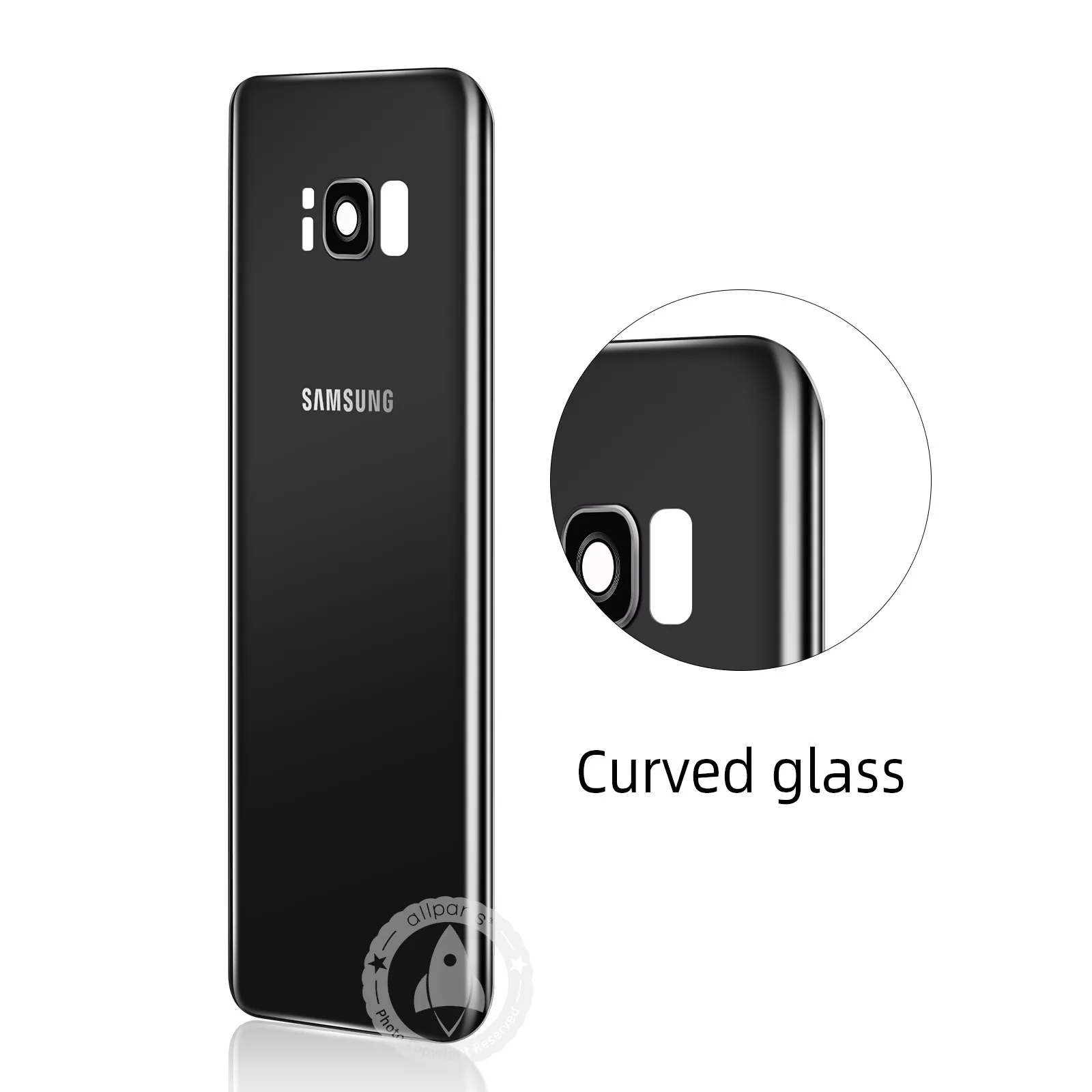 Задняя крышка для объектива камеры для SAMSUNG Galaxy S8, Задняя стеклянная крышка для Galaxy S8 Plus, запасная задняя крышка для батареи+ клейкая лента