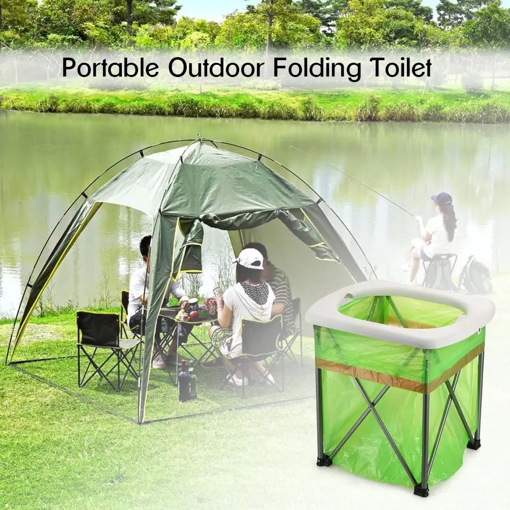 구매 야외 편안한 변기 의자 캠핑 변기 휴대용 접이식 변기 경량 캠핑 하이킹 여행 장비