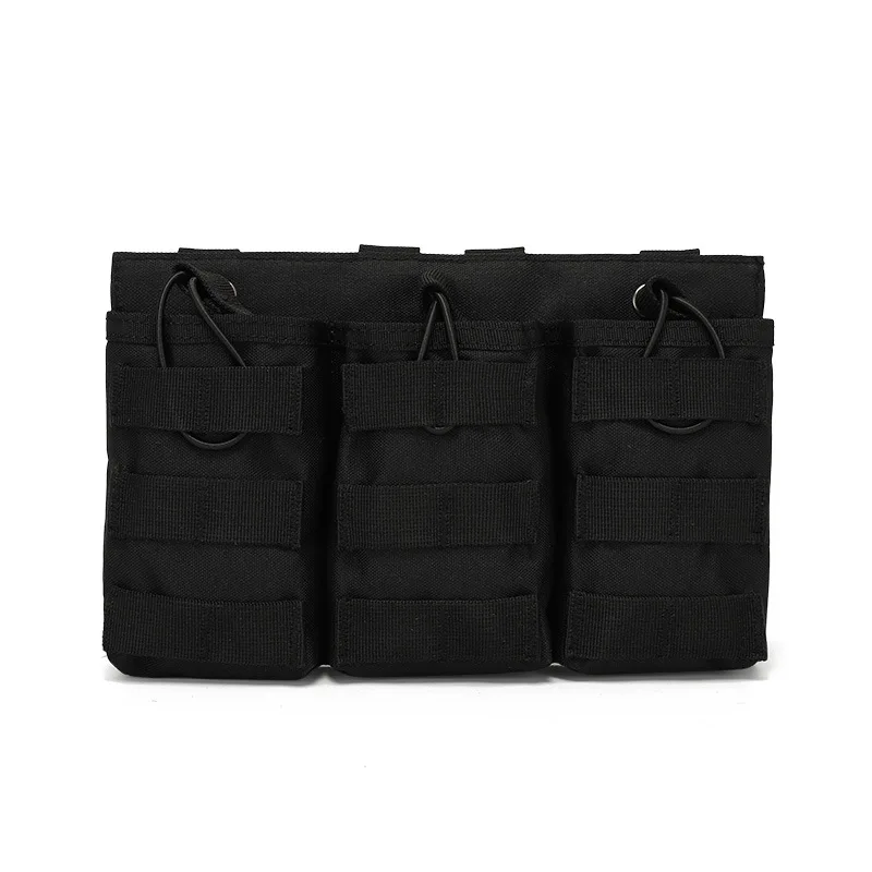 

Triple cartridge bag tactical vest MOLLE accessory bag akm4 intercom storage bag hanging bag
