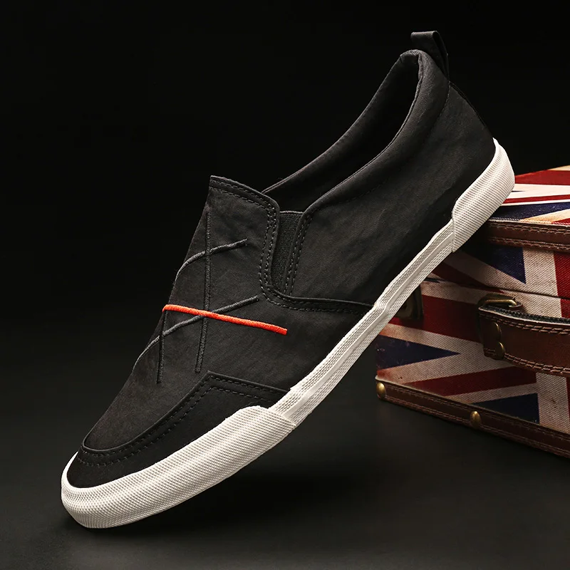 Модные кроссовки Винтажные мужские туфли из парусины Мужская повседневная обувь