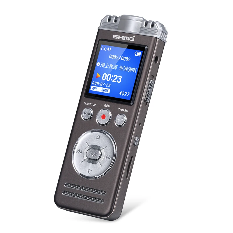 Shmci D70 Professional dual mic noise reduction PCM stereo phone Digital Voice Activate audio Recorder mini Player Dictaphone |