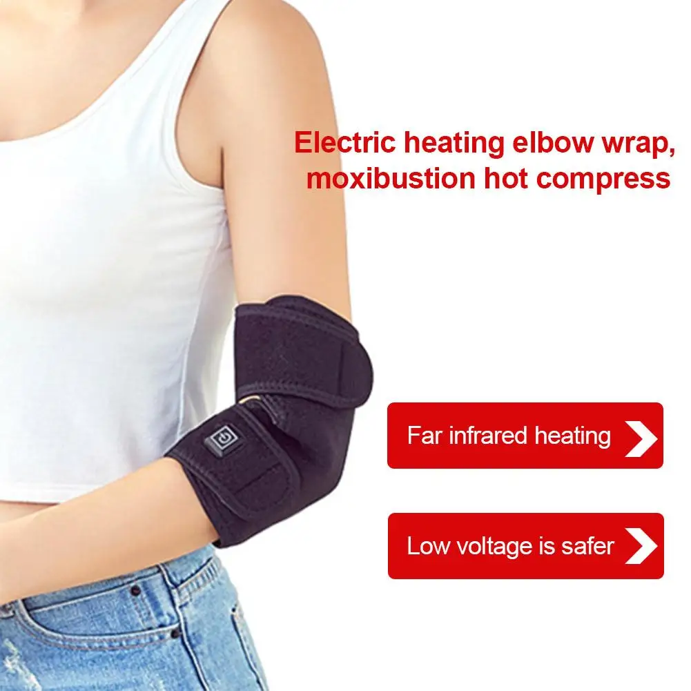 

Elbow Heating Wrap USB Operated Elbow Heated Brace with 3 Temperature Settings for Sprained Elbows Tendonitis Arthritis