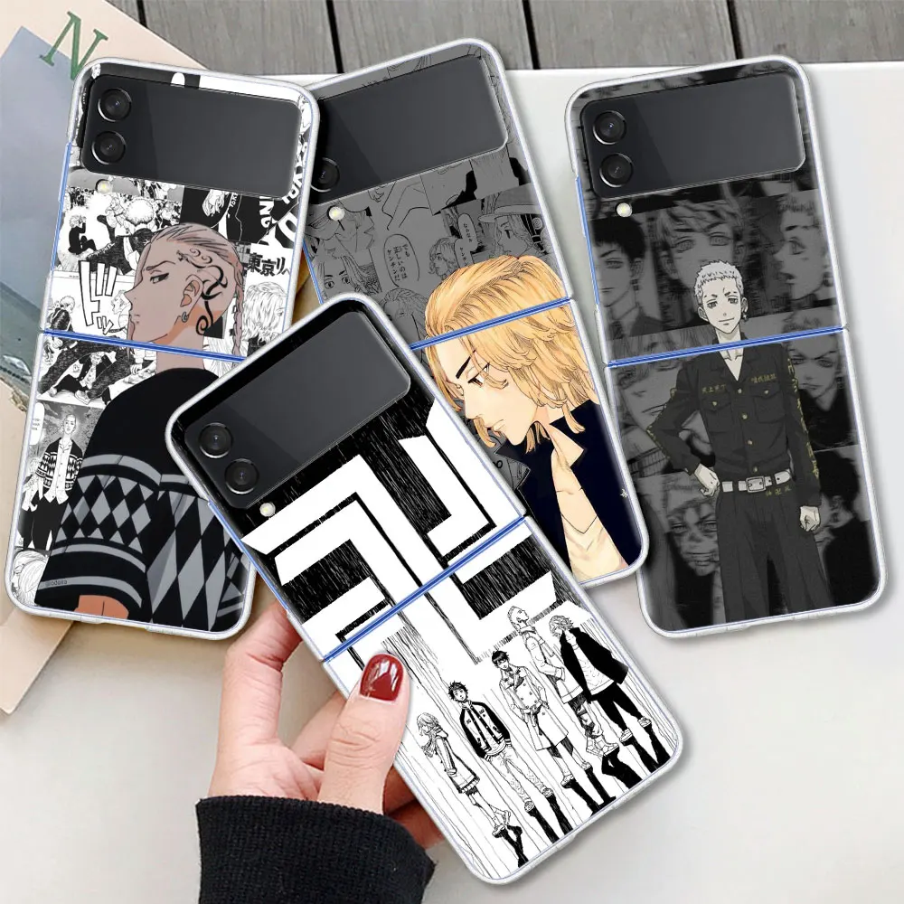 

Jujutsu Kaisen Anime Cell Phone Case For Samsung Galaxy Z Flip 3 5G Translucent Casing ZFlip 6.7Inch Capa Hard Shell Fundas