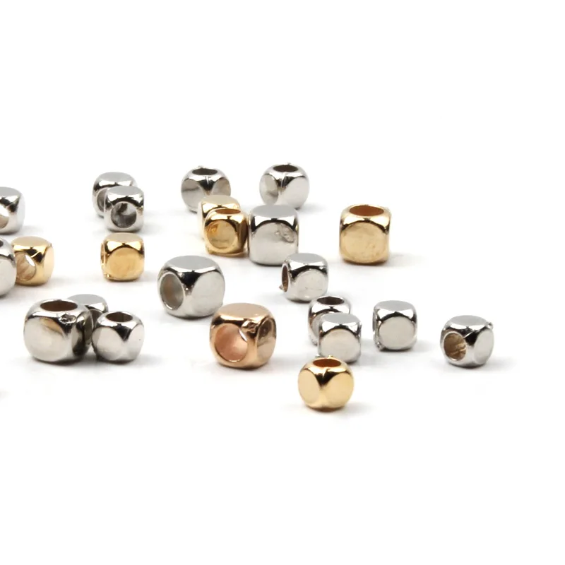 4 мм 5 Золотой/Серебряный цвет пластиковые акриловые зеркальные бусины для