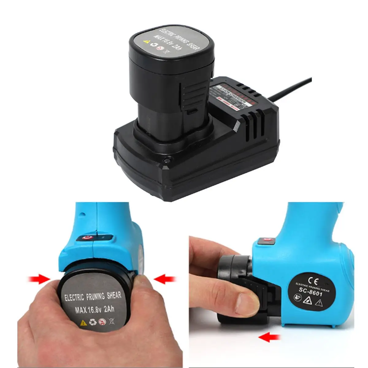 

600W Electric Pruning Shears Rechargeable Fruit Tree Shears Gardening Pruning Scissors Cordless Secateur Branch Cutter