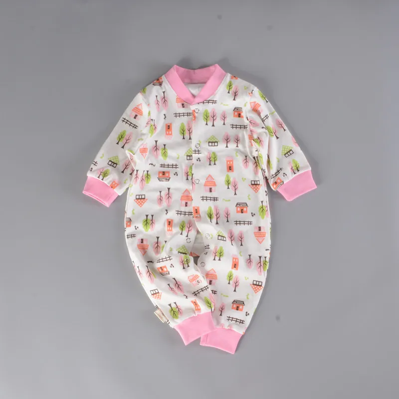 Осенняя детская одежда с длинными рукавами для 0-12 месяцев, детские комбинезоны для мальчиков и девочек, хлопковый комбинезон