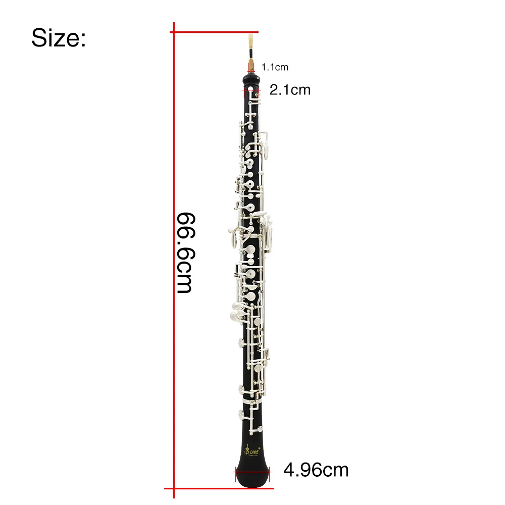 Профессиональный ювелирный инструмент Oboe C Key Cupronickel посеребренный деревянный