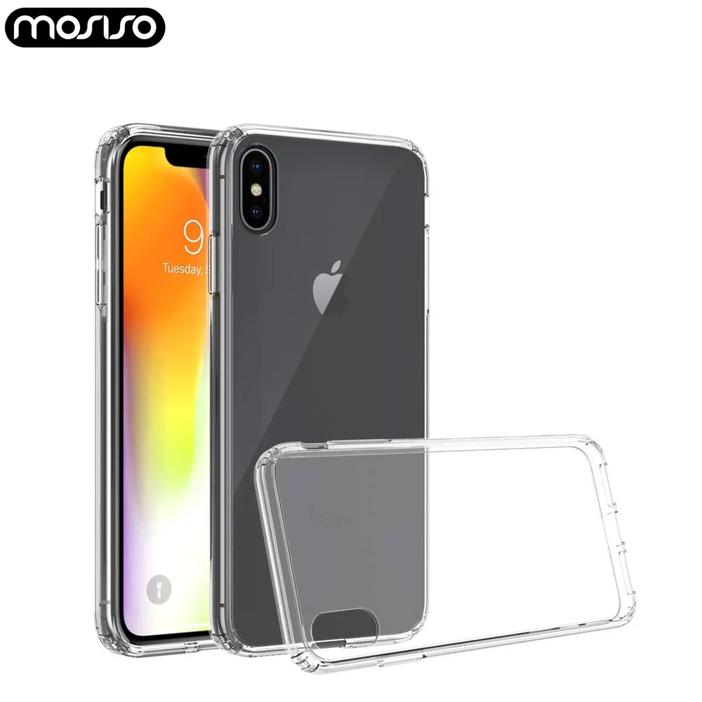 MOSISO чехлы для телефонов iPhone Xs Max выпуск 2018 дюйма Рамка из ТПУ поглощающий падение