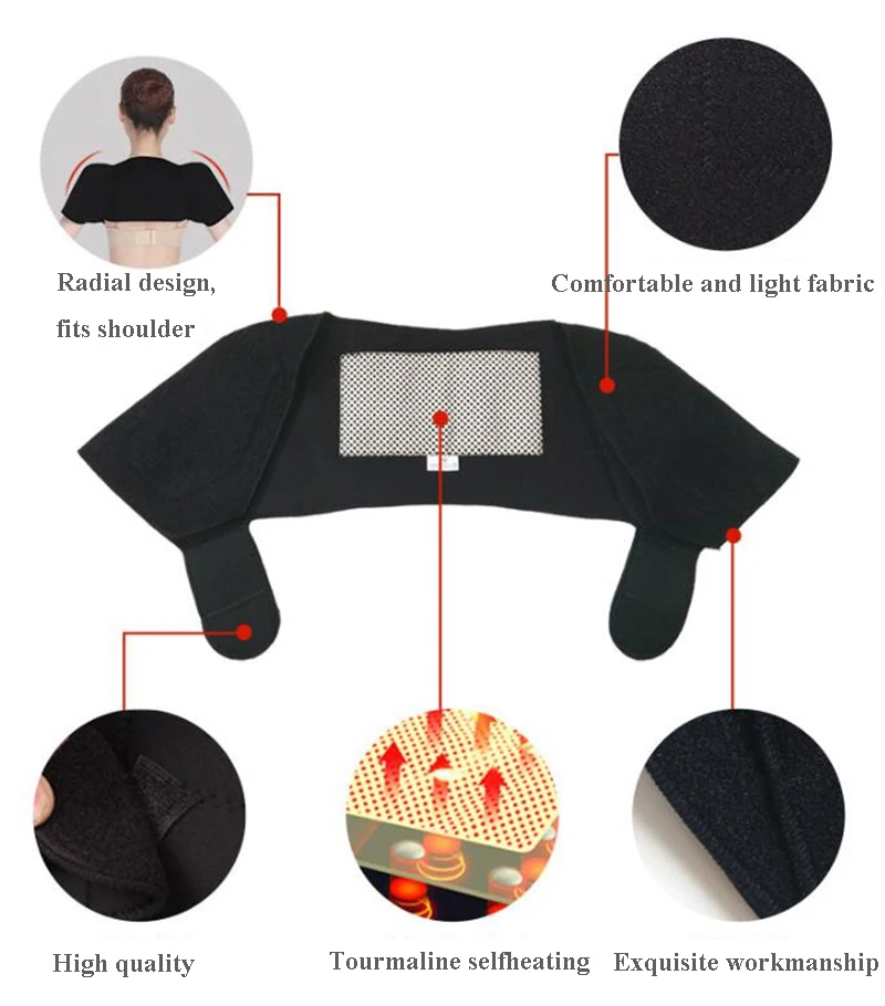 Турмалиновая САМОНАГРЕВАЮЩАЯСЯ термотерапевтическая накладка унисекс
