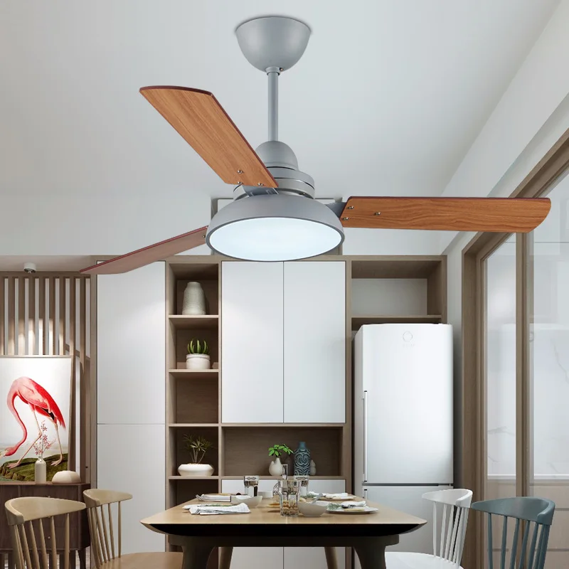 

IKVVT Modern Ceiling Fan with LED 42 Inch Ceiling Fan Light Wood Blades Cooling Fan Lamp with Remote Control Tavan Pervanesi