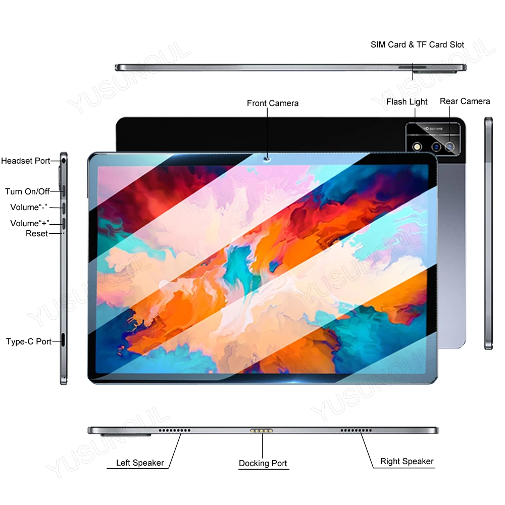 Фото Глобальная прошивка YUSUNOUL Tab P30 1920*1200 FHD IPS-экран 4G LTE Телефонный звонок Wifl 8G 128 ГБ Планшет Android 10,0 MaxPad 10,1 дюйма + подарки №2