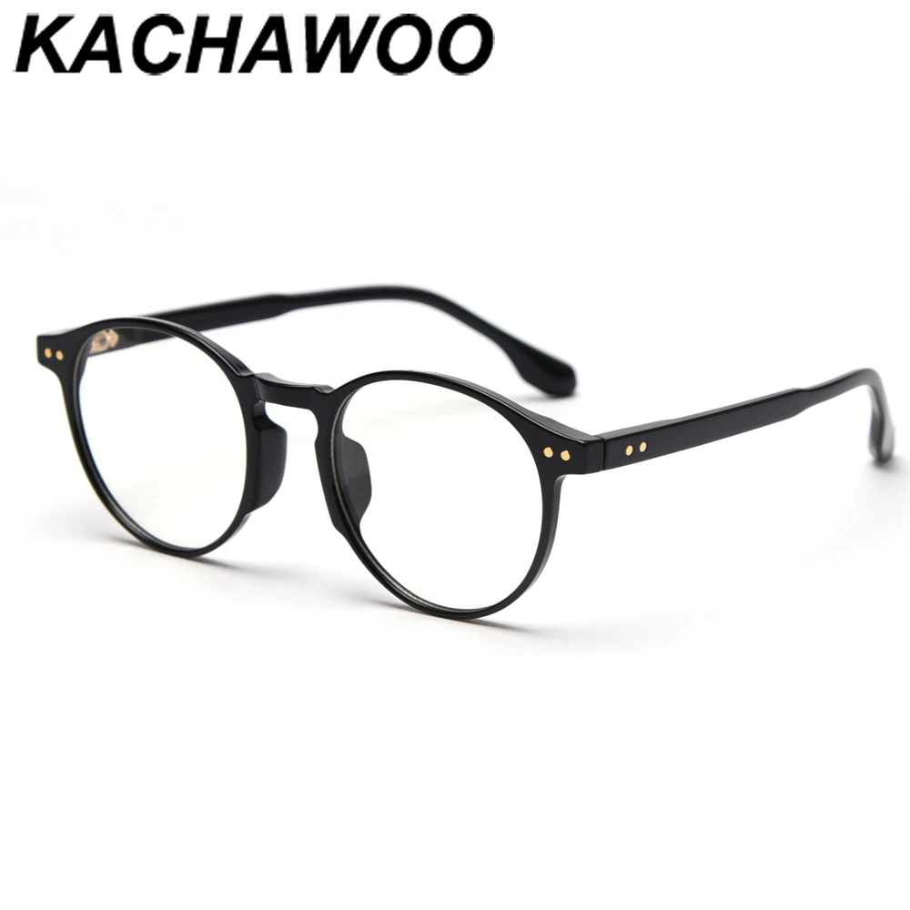 Kachawoo очки для близорукости женщин ретро круглые оправа мужчин TR90 прозрачные