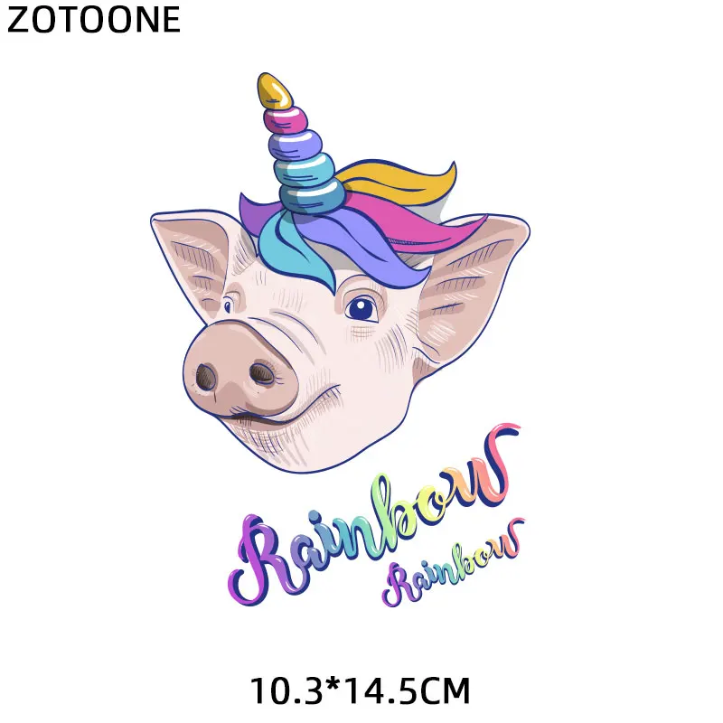1294 ZOTOONE железная переводная одежда с изображением единорога для одежды термопереводная печать на футболке платья стираемые наклейки детский подарок E - Color: 1294