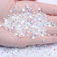 resin rhinestones 2mm 6mm clear ab for nails art decoration loose flatback non hotfix stones applique diy 3d jewelry making