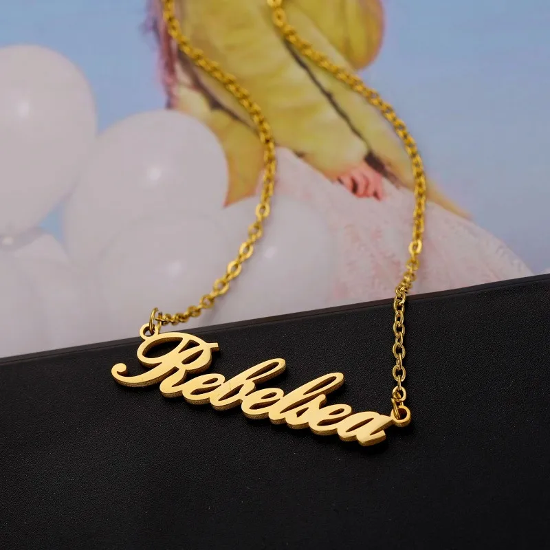 Индивидуальные ожерелья с именем для женщин и мужчин цепочка из нержавеющей